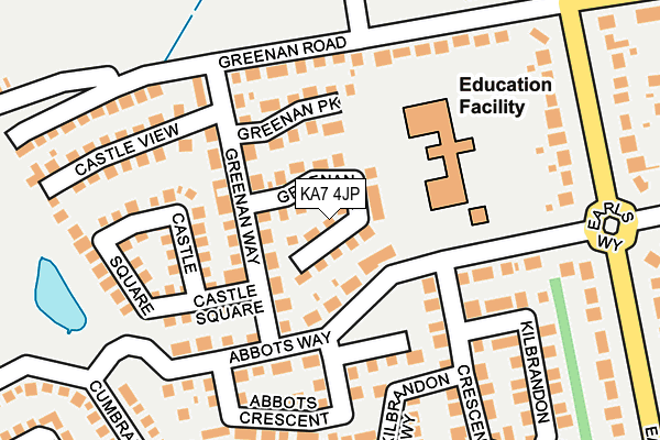 KA7 4JP map - OS OpenMap – Local (Ordnance Survey) KA7 4JP map - OS OpenMap – Local (Ordnance Survey)