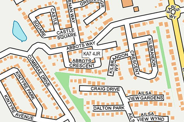 KA7 4JR map - OS OpenMap – Local (Ordnance Survey) KA7 4JR map - OS OpenMap – Local (Ordnance Survey)