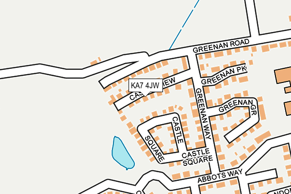 KA7 4JW map - OS OpenMap – Local (Ordnance Survey) KA7 4JW map - OS OpenMap – Local (Ordnance Survey)