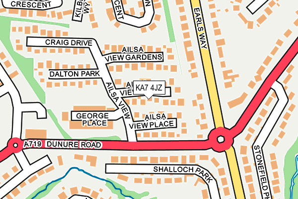 KA7 4JZ map - OS OpenMap – Local (Ordnance Survey) KA7 4JZ map - OS OpenMap – Local (Ordnance Survey)