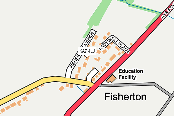 KA7 4LJ map - OS OpenMap – Local (Ordnance Survey) KA7 4LJ map - OS OpenMap – Local (Ordnance Survey)