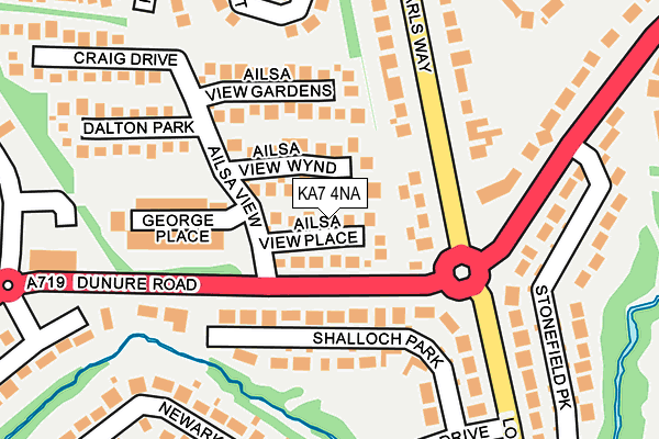 KA7 4NA map - OS OpenMap – Local (Ordnance Survey) KA7 4NA map - OS OpenMap – Local (Ordnance Survey)