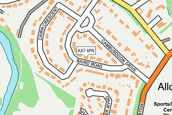 KA7 4PN map - OS OpenMap – Local (Ordnance Survey) KA7 4PN map - OS OpenMap – Local (Ordnance Survey)