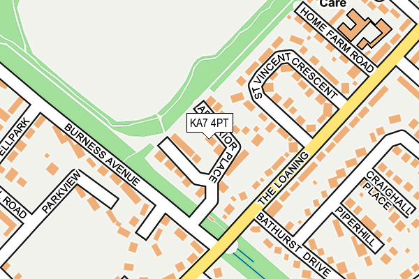 KA7 4PT map - OS OpenMap – Local (Ordnance Survey) KA7 4PT map - OS OpenMap – Local (Ordnance Survey)
