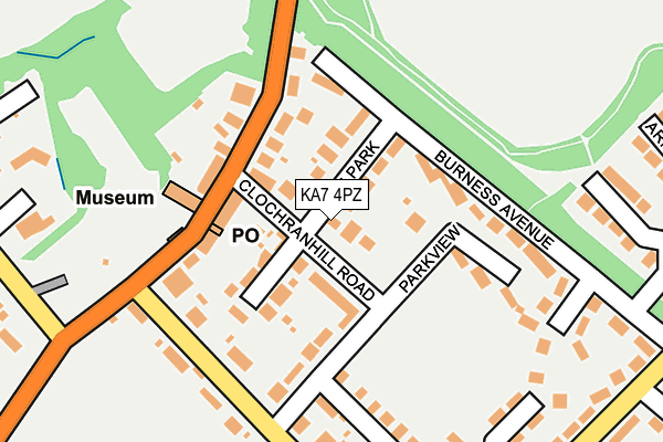 KA7 4PZ map - OS OpenMap – Local (Ordnance Survey) KA7 4PZ map - OS OpenMap – Local (Ordnance Survey)