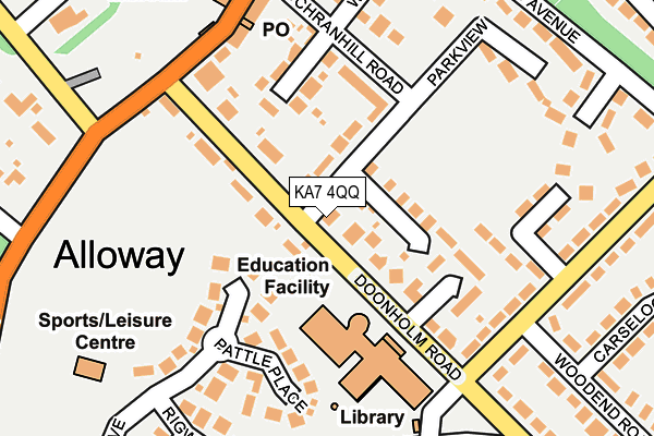 KA7 4QQ map - OS OpenMap – Local (Ordnance Survey) KA7 4QQ map - OS OpenMap – Local (Ordnance Survey)