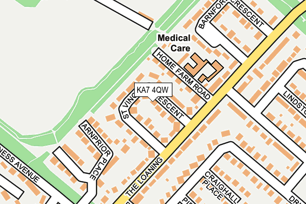 KA7 4QW map - OS OpenMap – Local (Ordnance Survey) KA7 4QW map - OS OpenMap – Local (Ordnance Survey)