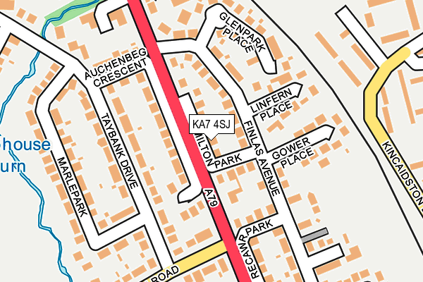 KA7 4SJ map - OS OpenMap – Local (Ordnance Survey) KA7 4SJ map - OS OpenMap – Local (Ordnance Survey)