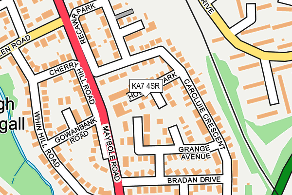 KA7 4SR map - OS OpenMap – Local (Ordnance Survey) KA7 4SR map - OS OpenMap – Local (Ordnance Survey)