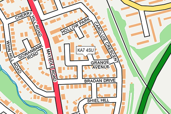 KA7 4SU map - OS OpenMap – Local (Ordnance Survey) KA7 4SU map - OS OpenMap – Local (Ordnance Survey)