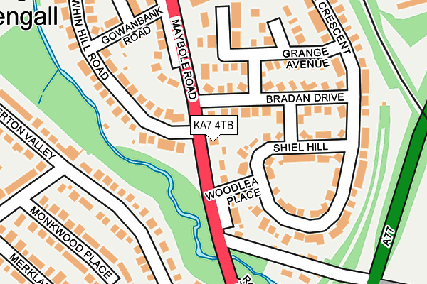 KA7 4TB map - OS OpenMap – Local (Ordnance Survey)
