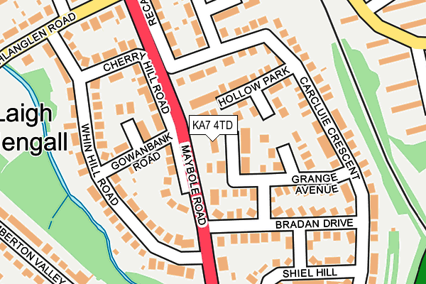 KA7 4TD map - OS OpenMap – Local (Ordnance Survey) KA7 4TD map - OS OpenMap – Local (Ordnance Survey)