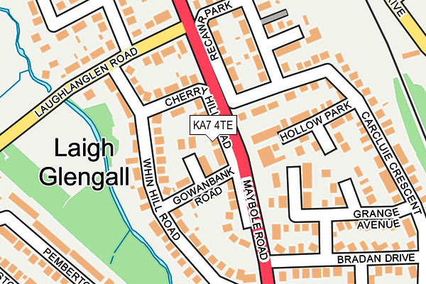 KA7 4TE map - OS OpenMap – Local (Ordnance Survey) KA7 4TE map - OS OpenMap – Local (Ordnance Survey)
