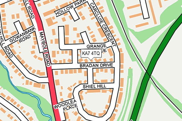 KA7 4TQ map - OS OpenMap – Local (Ordnance Survey) KA7 4TQ map - OS OpenMap – Local (Ordnance Survey)
