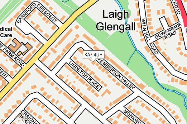 KA7 4UH map - OS OpenMap – Local (Ordnance Survey)