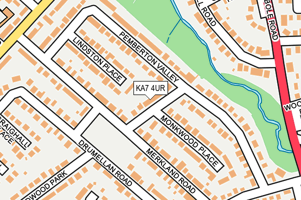KA7 4UR map - OS OpenMap – Local (Ordnance Survey) KA7 4UR map - OS OpenMap – Local (Ordnance Survey)