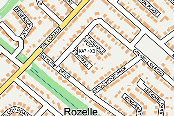 KA7 4XB map - OS OpenMap – Local (Ordnance Survey) KA7 4XB map - OS OpenMap – Local (Ordnance Survey)