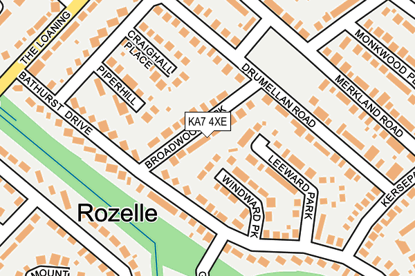 KA7 4XE map - OS OpenMap – Local (Ordnance Survey) KA7 4XE map - OS OpenMap – Local (Ordnance Survey)