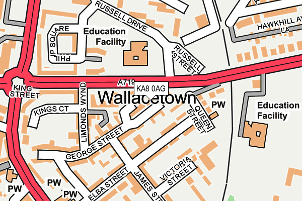 KA8 0AG map - OS OpenMap – Local (Ordnance Survey) KA8 0AG map - OS OpenMap – Local (Ordnance Survey)
