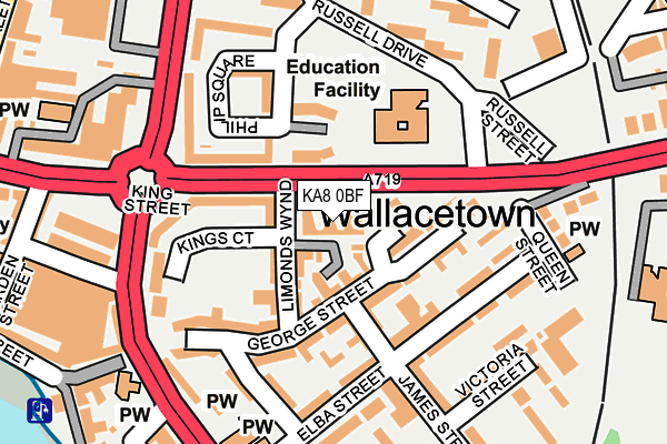 KA8 0BF map - OS OpenMap – Local (Ordnance Survey) KA8 0BF map - OS OpenMap – Local (Ordnance Survey)