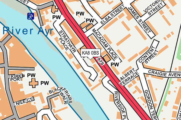 KA8 0BS map - OS OpenMap – Local (Ordnance Survey) KA8 0BS map - OS OpenMap – Local (Ordnance Survey)