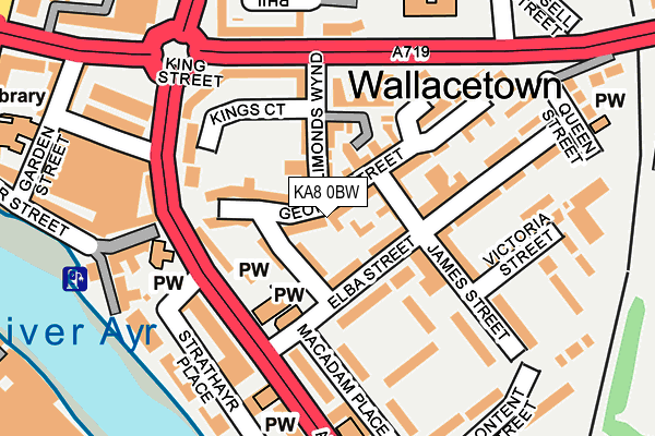 KA8 0BW map - OS OpenMap – Local (Ordnance Survey) KA8 0BW map - OS OpenMap – Local (Ordnance Survey)