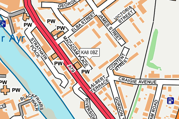 KA8 0BZ map - OS OpenMap – Local (Ordnance Survey) KA8 0BZ map - OS OpenMap – Local (Ordnance Survey)
