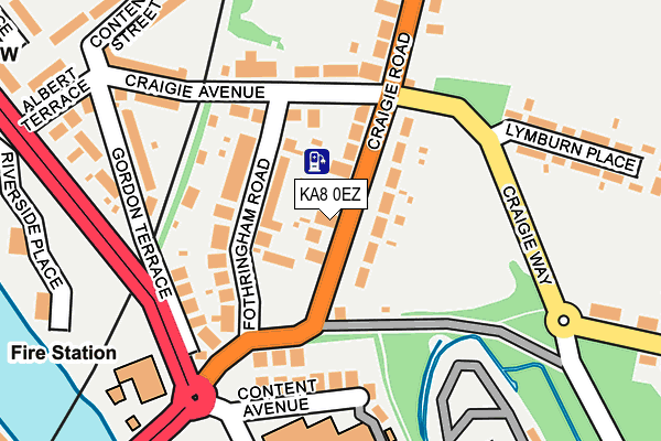 KA8 0EZ map - OS OpenMap – Local (Ordnance Survey) KA8 0EZ map - OS OpenMap – Local (Ordnance Survey)