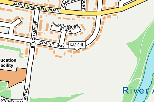 KA8 0HL map - OS OpenMap – Local (Ordnance Survey) KA8 0HL map - OS OpenMap – Local (Ordnance Survey)