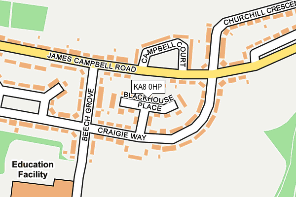KA8 0HP map - OS OpenMap – Local (Ordnance Survey) KA8 0HP map - OS OpenMap – Local (Ordnance Survey)