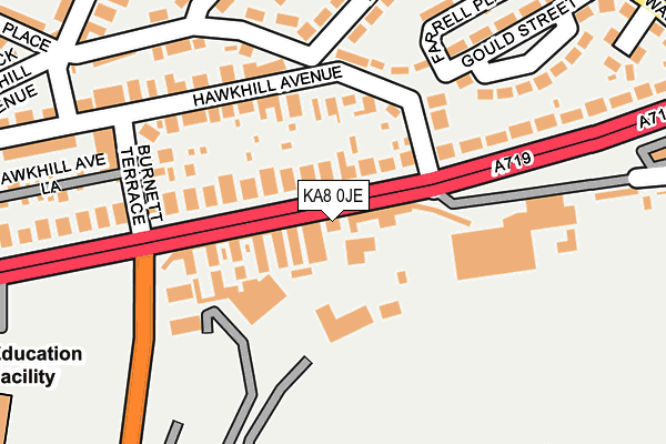 KA8 0JE map - OS OpenMap – Local (Ordnance Survey) KA8 0JE map - OS OpenMap – Local (Ordnance Survey)