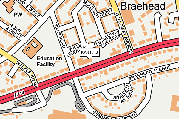 KA8 0JQ map - OS OpenMap – Local (Ordnance Survey) KA8 0JQ map - OS OpenMap – Local (Ordnance Survey)