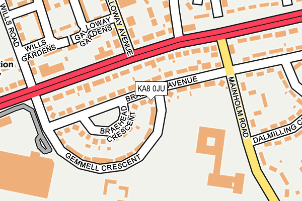 KA8 0JU map - OS OpenMap – Local (Ordnance Survey) KA8 0JU map - OS OpenMap – Local (Ordnance Survey)