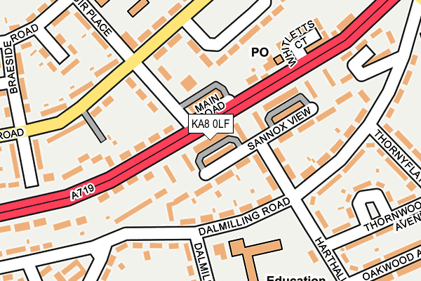 KA8 0LF map - OS OpenMap – Local (Ordnance Survey) KA8 0LF map - OS OpenMap – Local (Ordnance Survey)