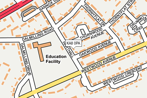 KA8 0PA map - OS OpenMap – Local (Ordnance Survey) KA8 0PA map - OS OpenMap – Local (Ordnance Survey)