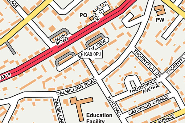 KA8 0PJ map - OS OpenMap – Local (Ordnance Survey) KA8 0PJ map - OS OpenMap – Local (Ordnance Survey)