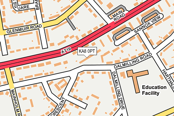 KA8 0PT map - OS OpenMap – Local (Ordnance Survey) KA8 0PT map - OS OpenMap – Local (Ordnance Survey)