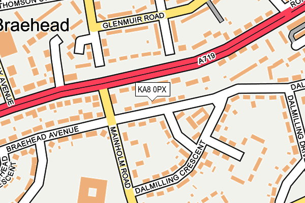 KA8 0PX map - OS OpenMap – Local (Ordnance Survey) KA8 0PX map - OS OpenMap – Local (Ordnance Survey)