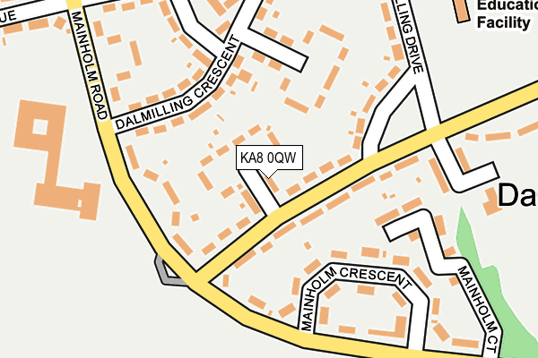 KA8 0QW map - OS OpenMap – Local (Ordnance Survey) KA8 0QW map - OS OpenMap – Local (Ordnance Survey)