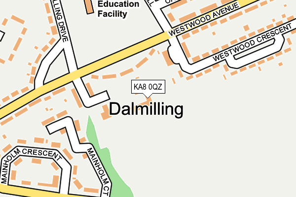 KA8 0QZ map - OS OpenMap – Local (Ordnance Survey) KA8 0QZ map - OS OpenMap – Local (Ordnance Survey)