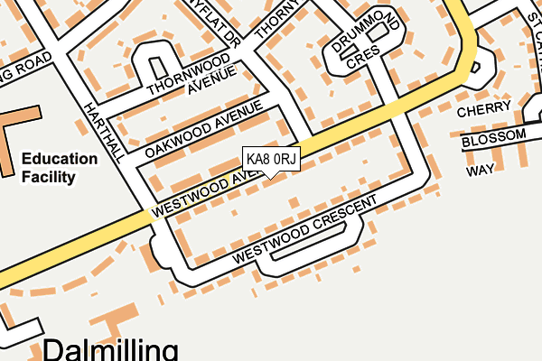 KA8 0RJ map - OS OpenMap – Local (Ordnance Survey) KA8 0RJ map - OS OpenMap – Local (Ordnance Survey)