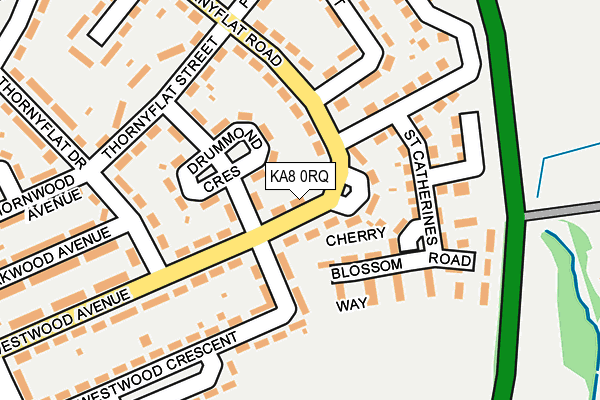 KA8 0RQ map - OS OpenMap – Local (Ordnance Survey) KA8 0RQ map - OS OpenMap – Local (Ordnance Survey)