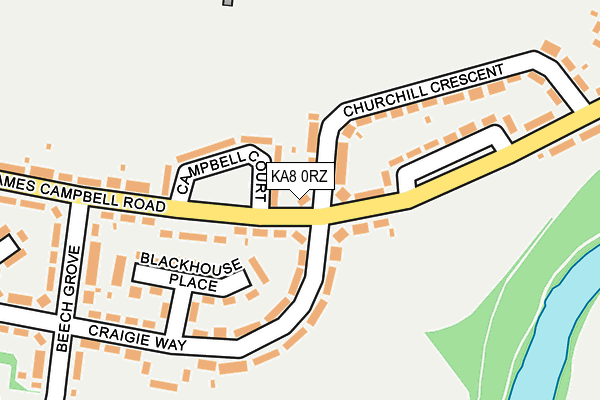KA8 0RZ map - OS OpenMap – Local (Ordnance Survey) KA8 0RZ map - OS OpenMap – Local (Ordnance Survey)