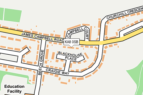 KA8 0SB map - OS OpenMap – Local (Ordnance Survey) KA8 0SB map - OS OpenMap – Local (Ordnance Survey)
