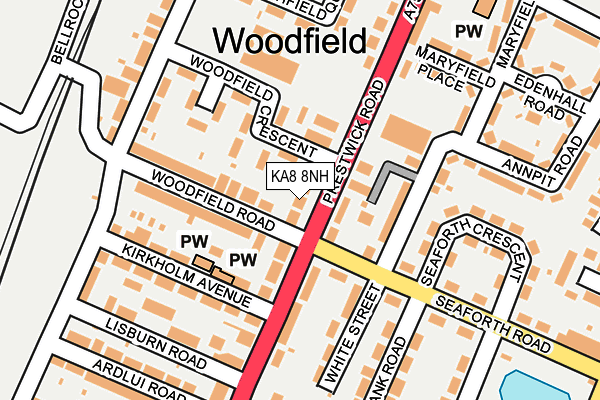 KA8 8NH map - OS OpenMap – Local (Ordnance Survey) KA8 8NH map - OS OpenMap – Local (Ordnance Survey)