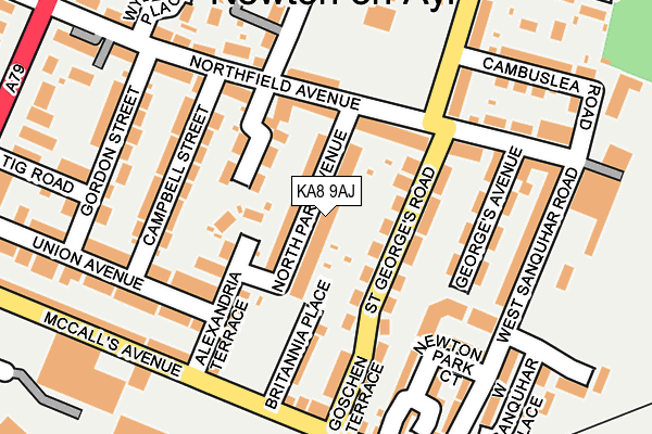 KA8 9AJ map - OS OpenMap – Local (Ordnance Survey) KA8 9AJ map - OS OpenMap – Local (Ordnance Survey)