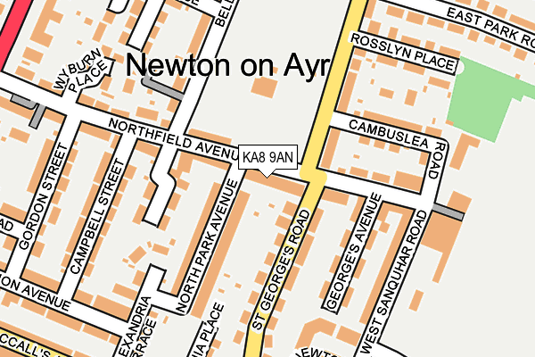 KA8 9AN map - OS OpenMap – Local (Ordnance Survey) KA8 9AN map - OS OpenMap – Local (Ordnance Survey)