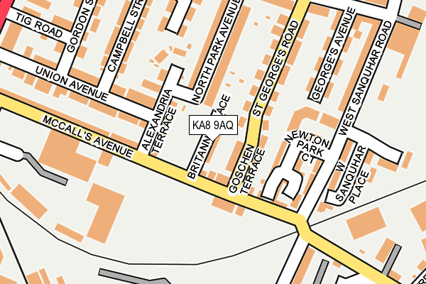 KA8 9AQ map - OS OpenMap – Local (Ordnance Survey) KA8 9AQ map - OS OpenMap – Local (Ordnance Survey)