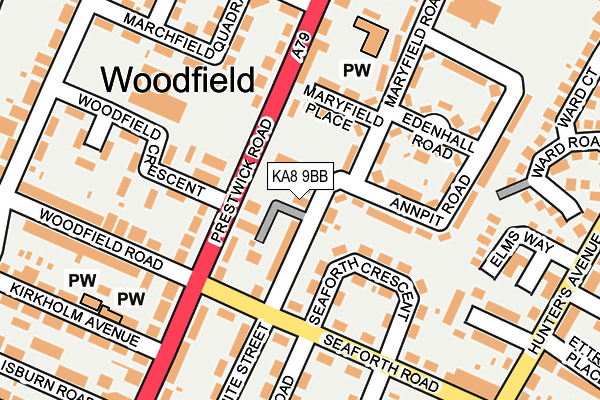 KA8 9BB map - OS OpenMap – Local (Ordnance Survey) KA8 9BB map - OS OpenMap – Local (Ordnance Survey)