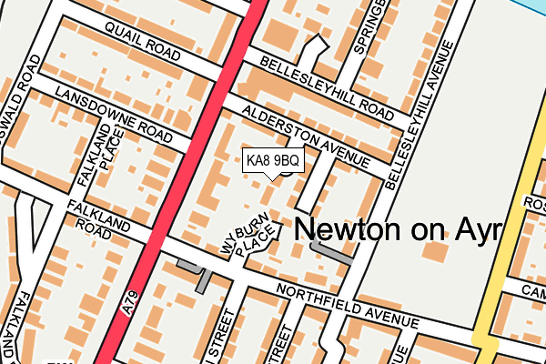 KA8 9BQ map - OS OpenMap – Local (Ordnance Survey) KA8 9BQ map - OS OpenMap – Local (Ordnance Survey)